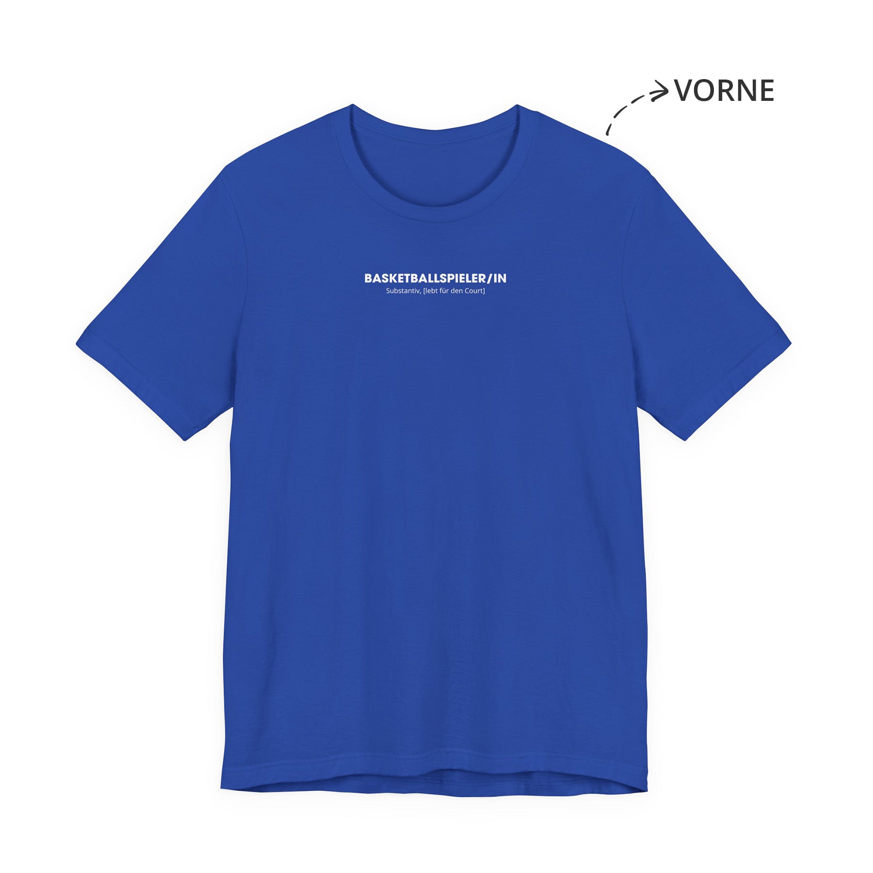 Basketballspieler / Basketballspielerin Unisex T-Shirt Vorne Blau