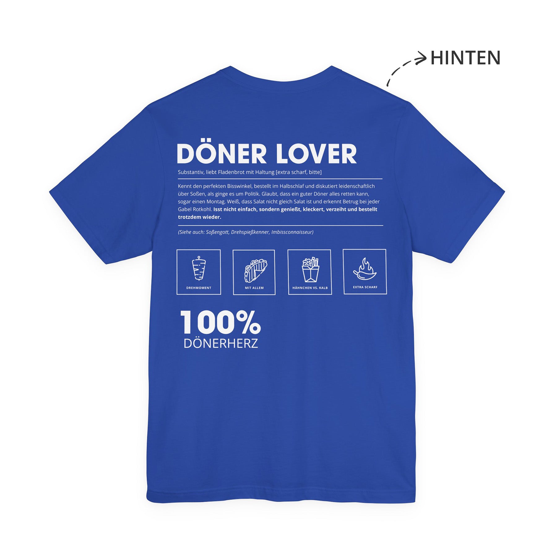 Döner Lover Unisex T-Shirt Hinten Schwarz