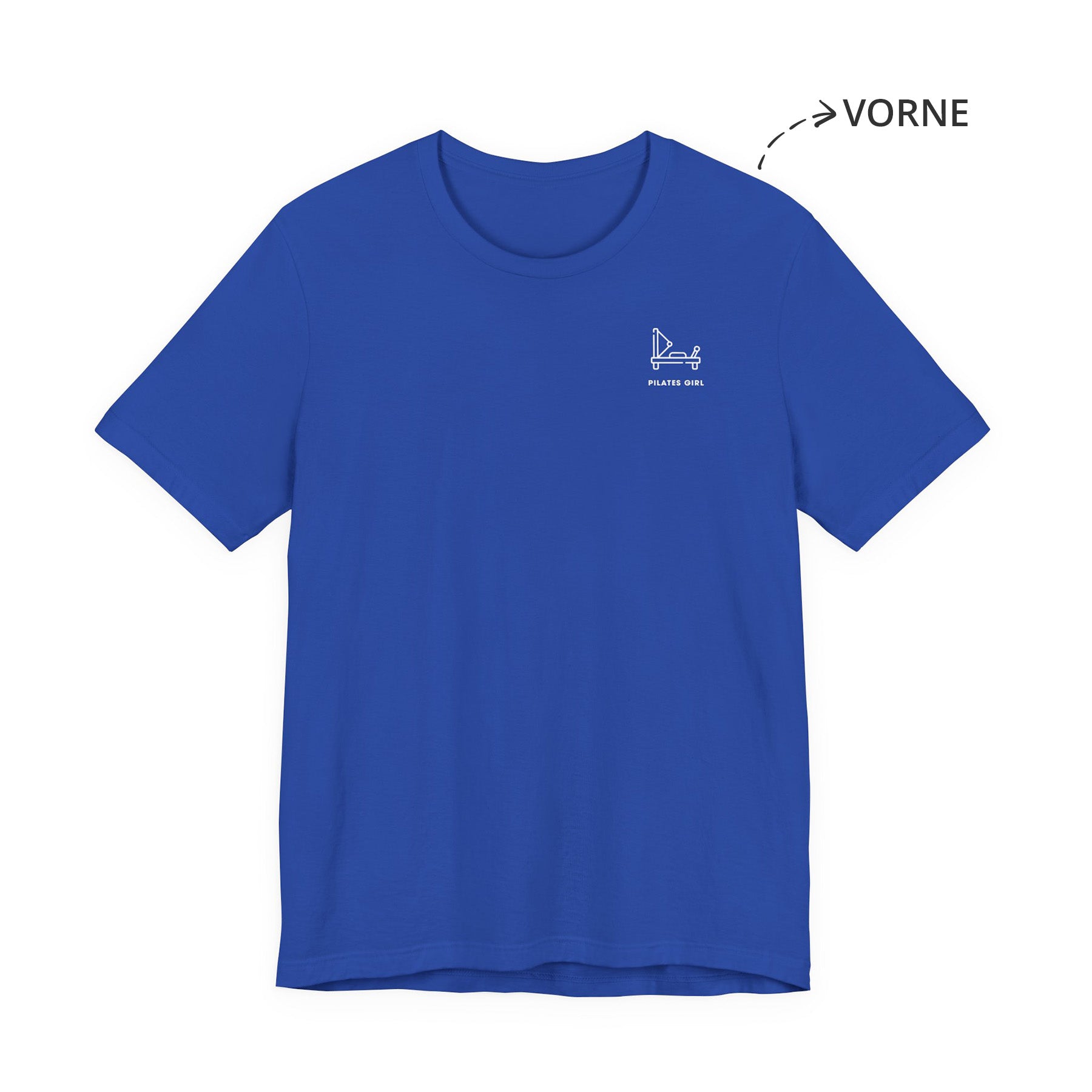 Pilates Girl Unisex T-Shirt Vorne Blau