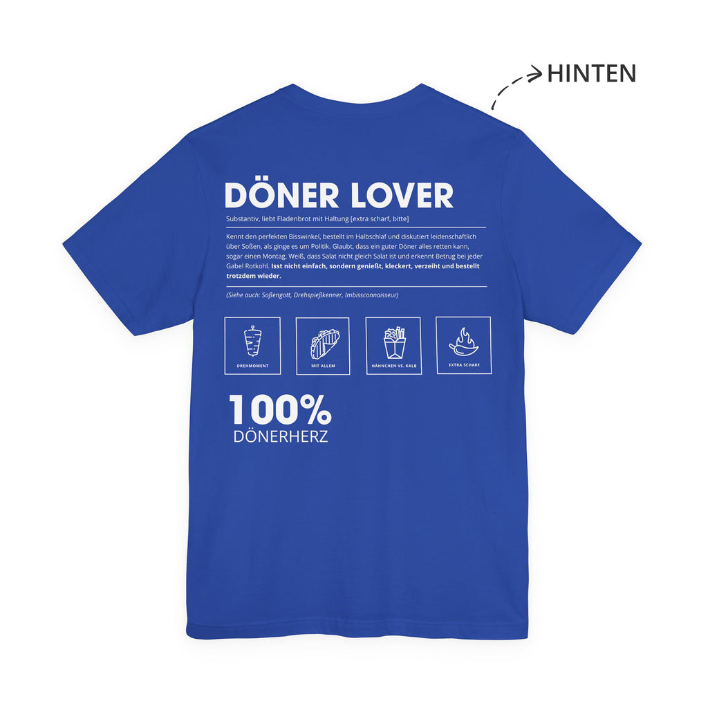 Döner Lover Unisex T-Shirt Hinten Schwarz