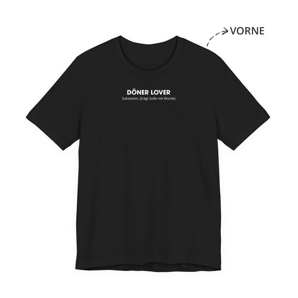 Döner Lover Unisex T-Shirt Vorne Schwarz