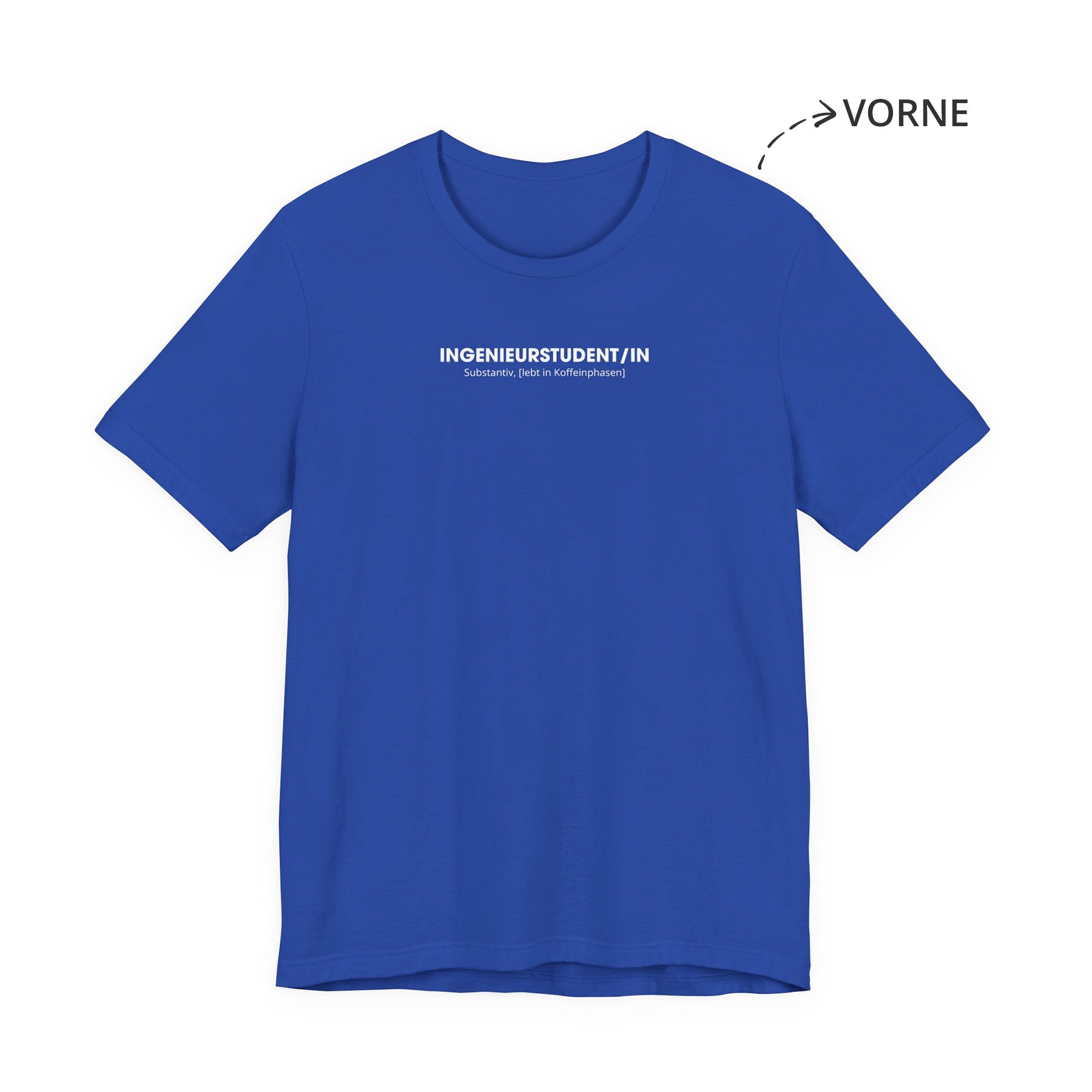 Ingenieur Unisex T-Shirt für Studenten & Tüftler Vorne Blau