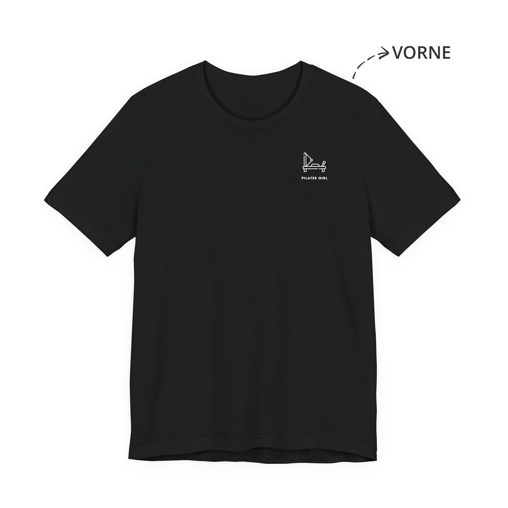 Pilates Girl Unisex T-Shirt Vorne Schwarz