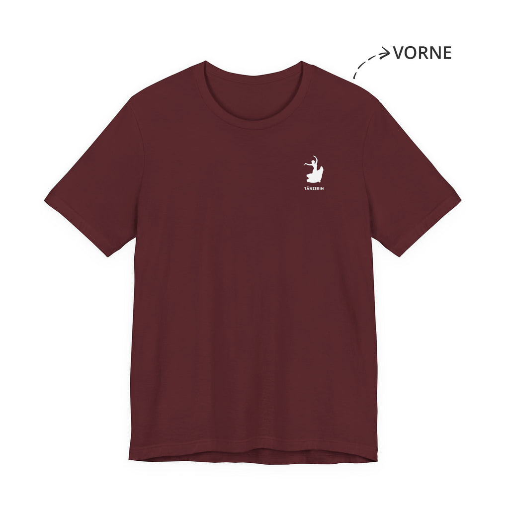 Tänzerin Unisex T-Shirt Vorne Weinrot
